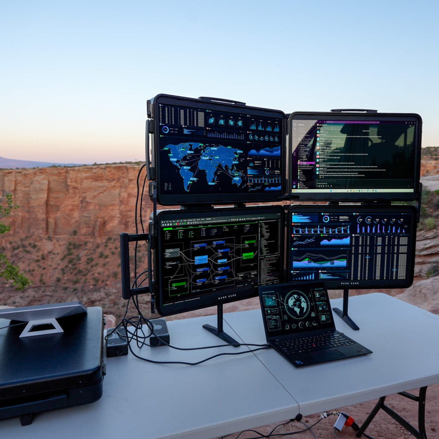 QuadZilla™ The Ultraportable Four-Screen Command Center