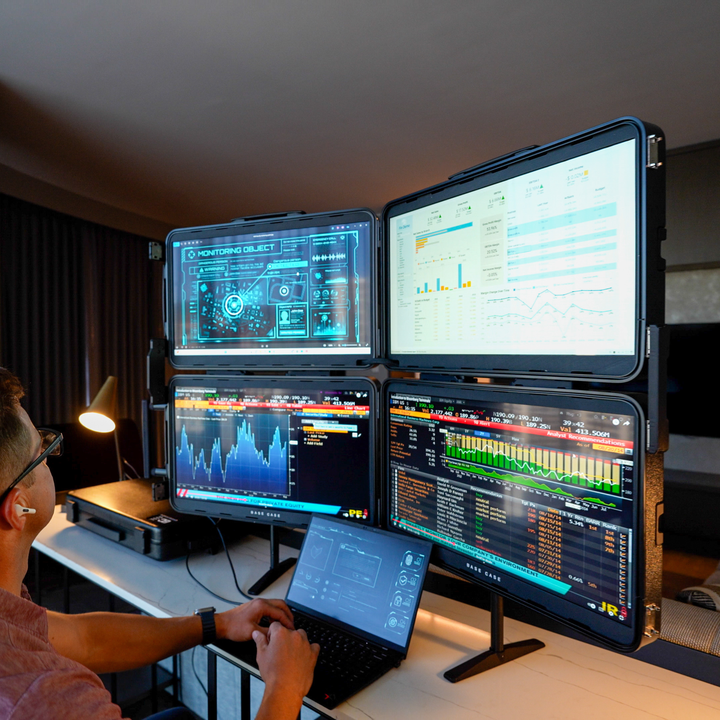 QuadZilla™ The Ultraportable Four-Screen Command Center