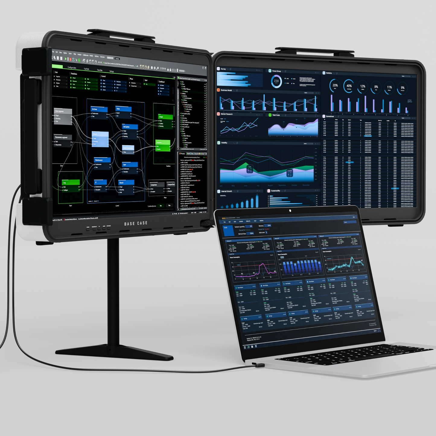 Executive - 23.8" Dual Screen UHD/4K Command Center